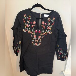 Braeve (from Evereve) Black Embroidered Dress